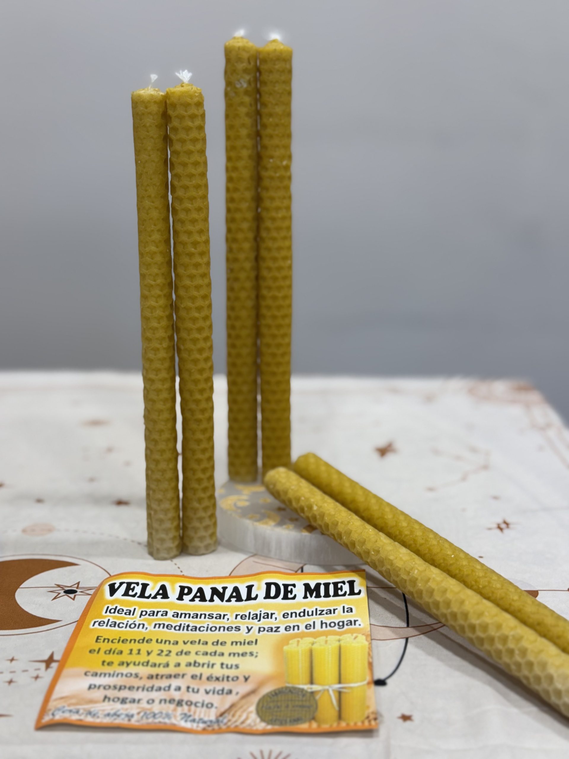 VELA PANAL DE MIEL (FINA) 20CM